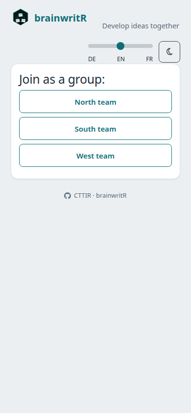 English group claim buttons