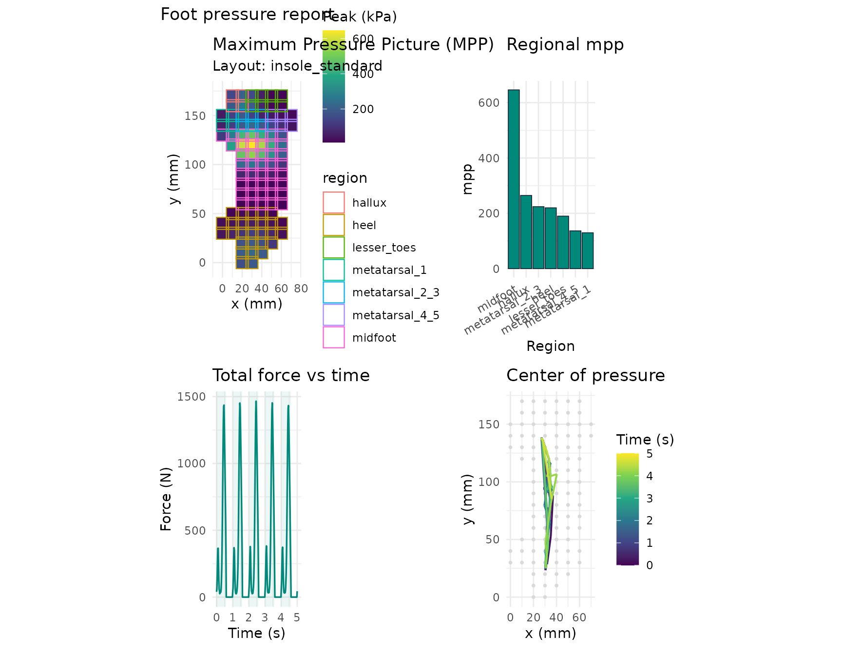 Foot-pressure composite report